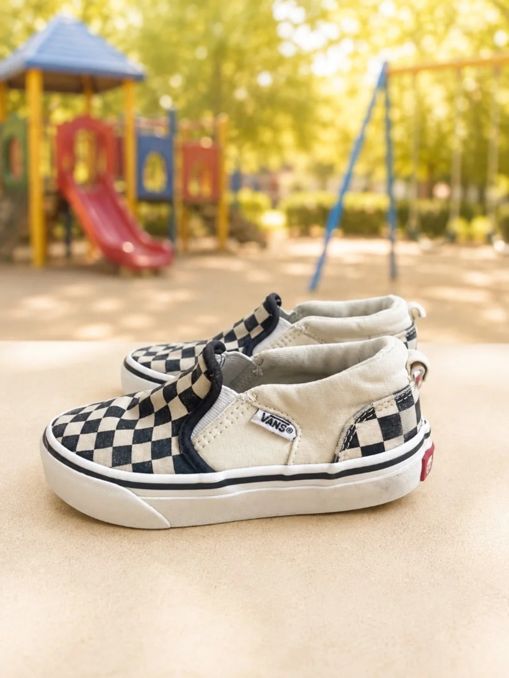 Vans Classic Checkerboard Slip-On Sneakers | Kids Size 11.5